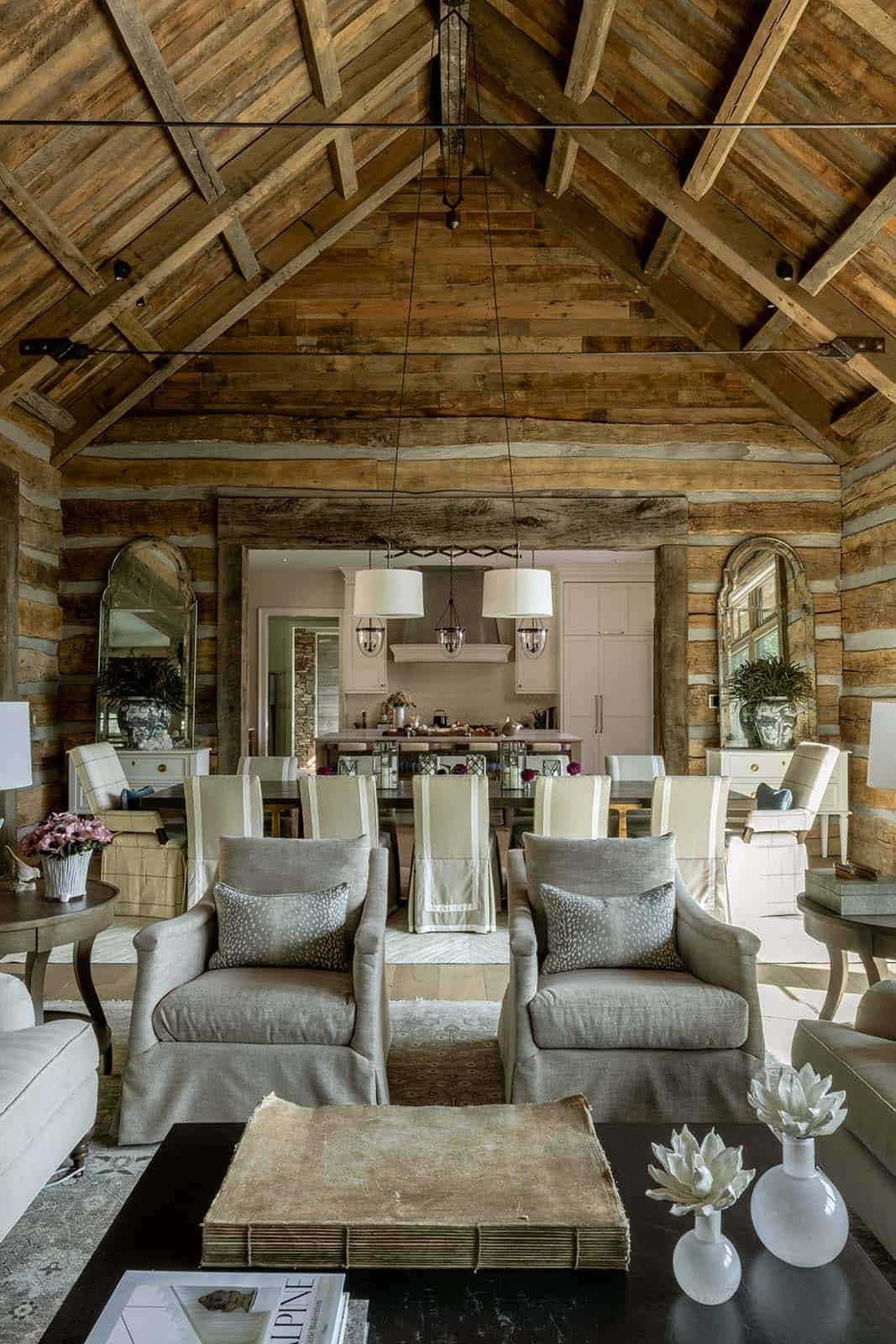 modern rustic great room
