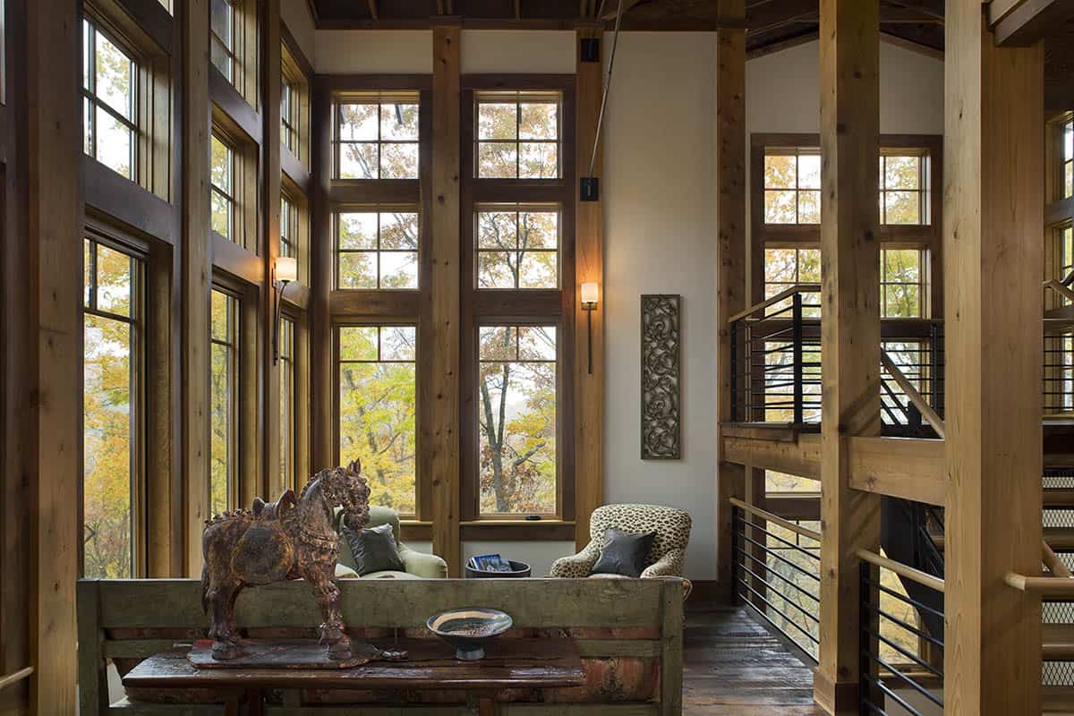 modern rustic living room