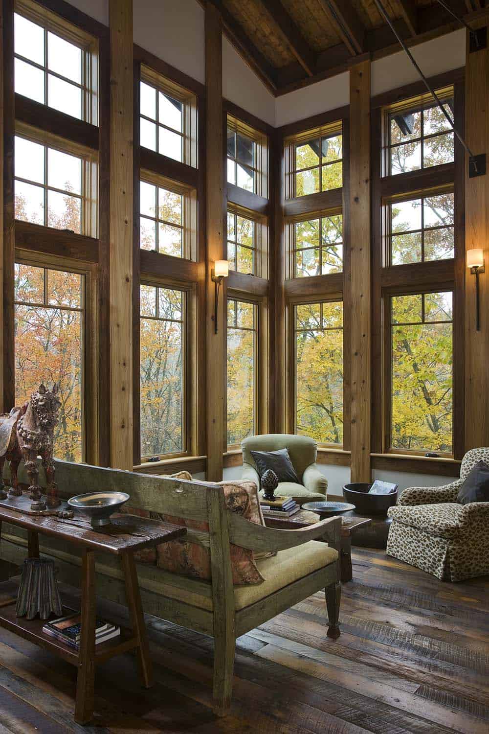 modern rustic living room