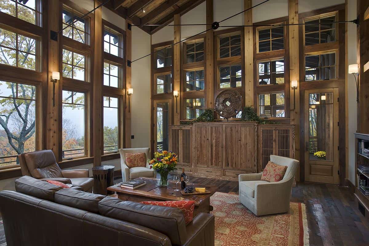 modern rustic family room