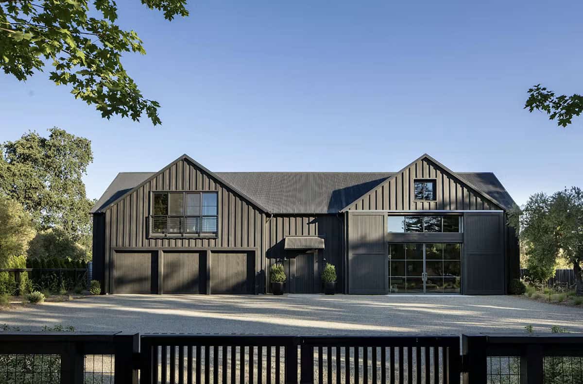 modern farmhouse party barn exterior