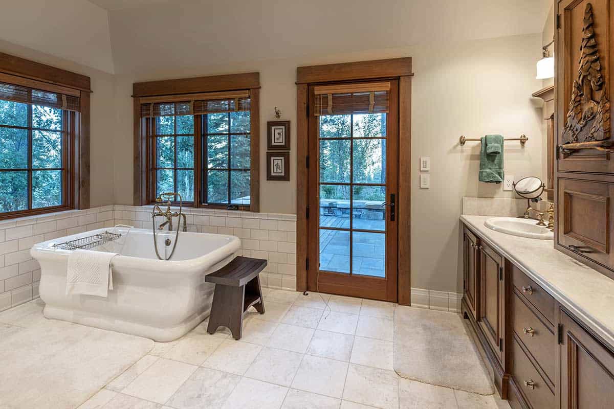 contemporary mountain style bathroom