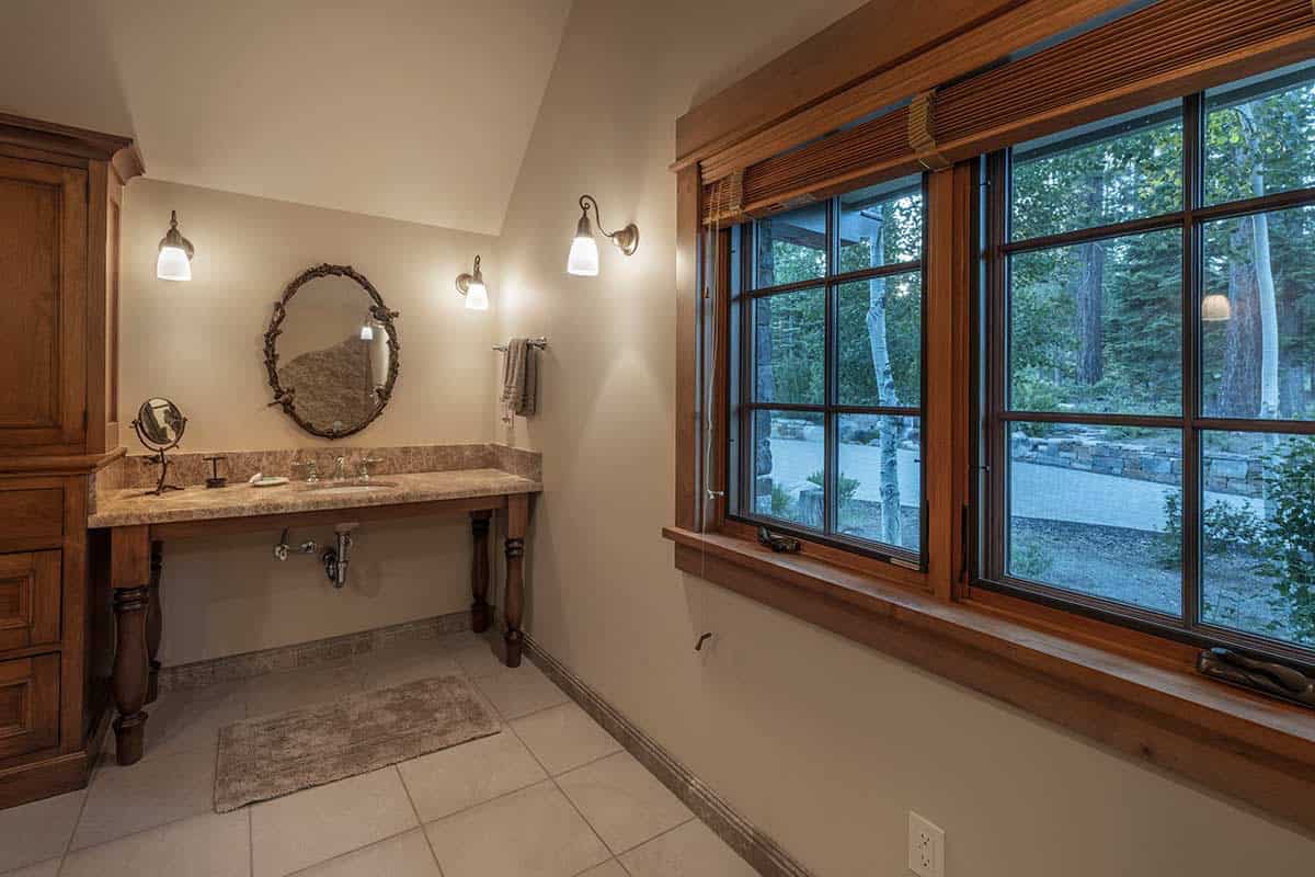 contemporary mountain style bathroom