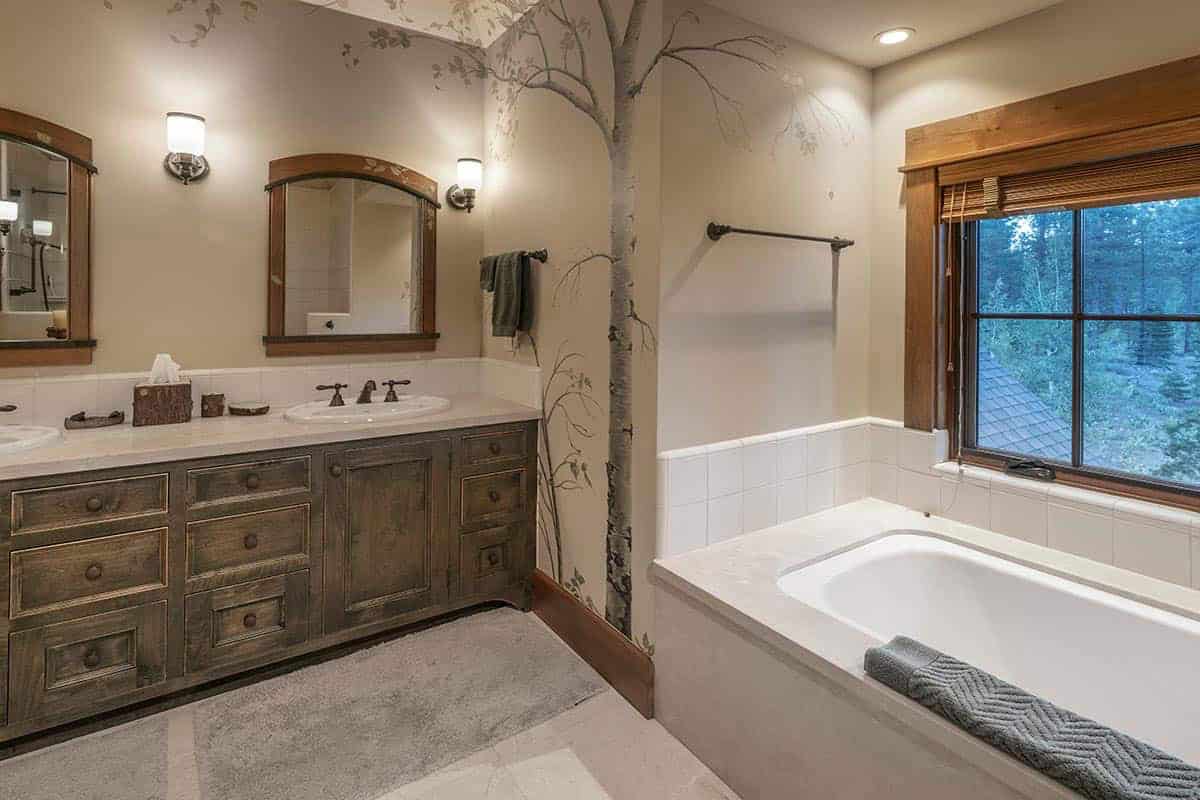 contemporary mountain style bathroom