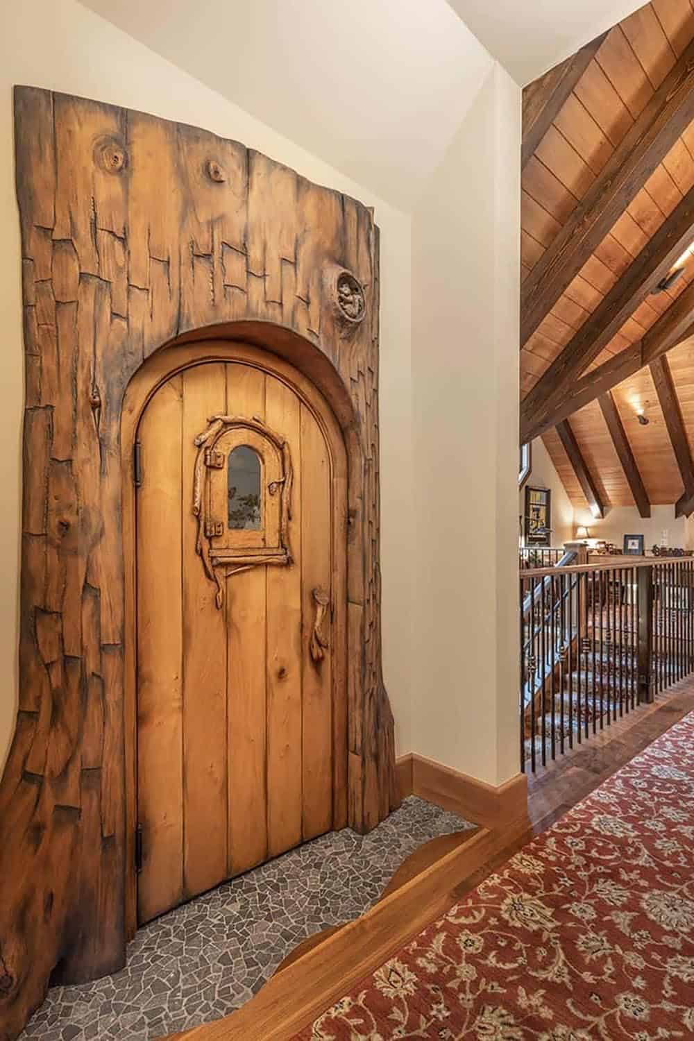 contemporary mountain home entry