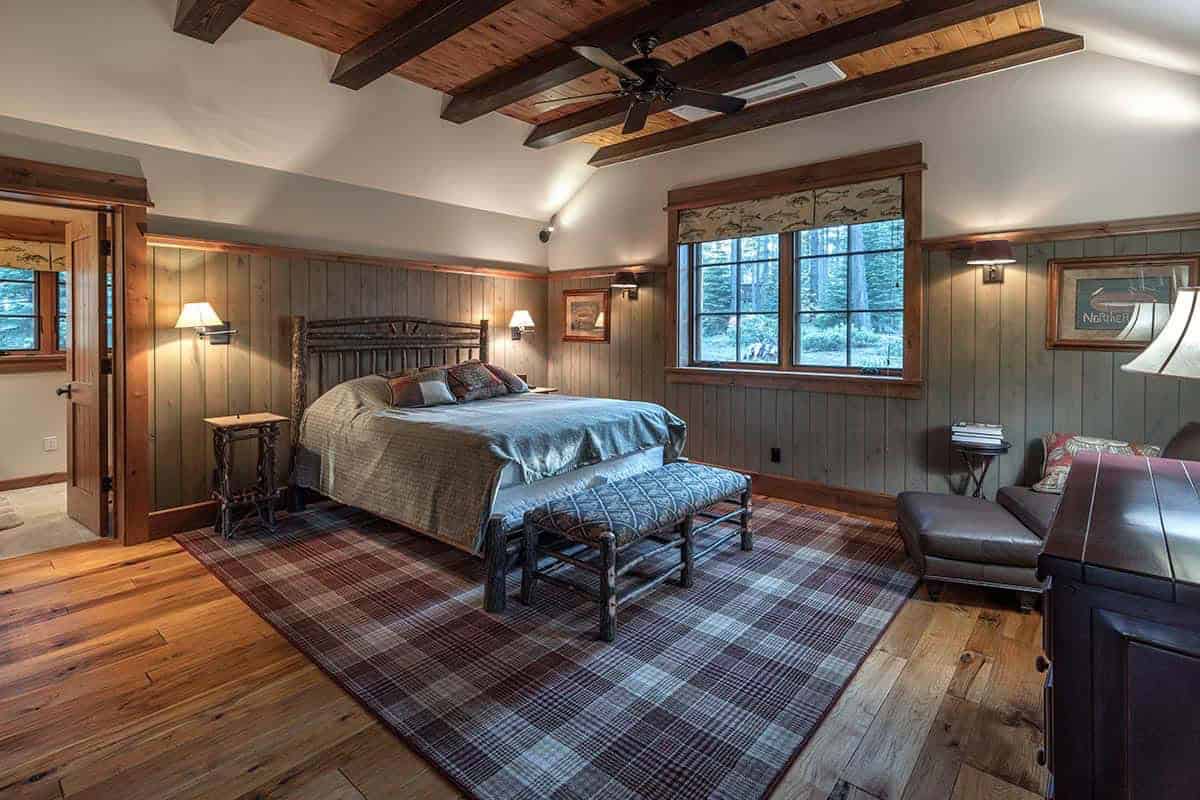 contemporary mountain style guest bedroom