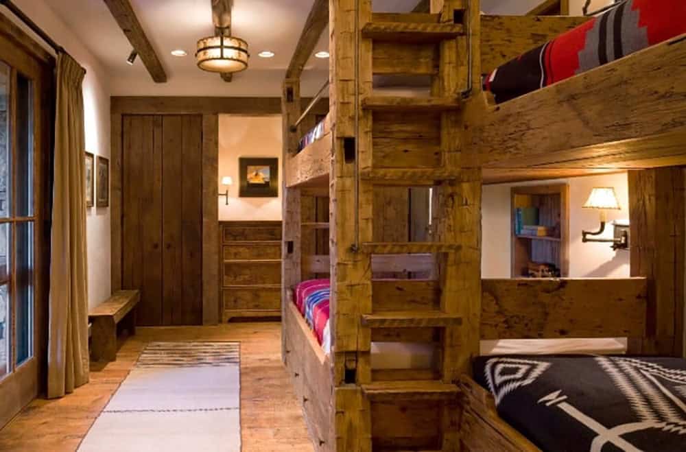 rustic bunk bedroom