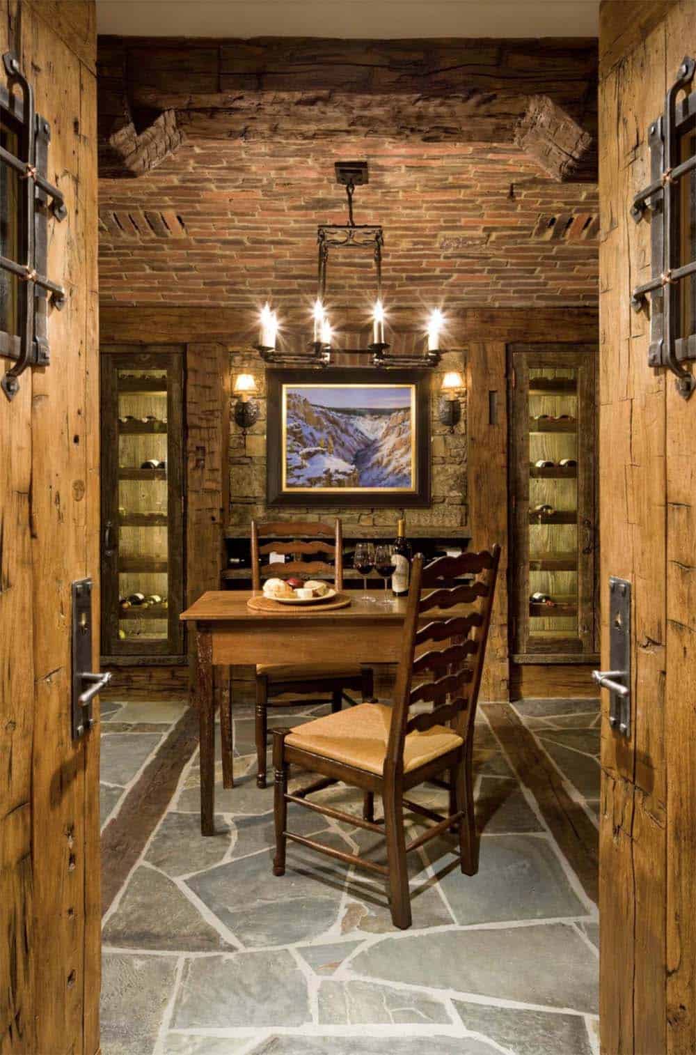 rustic wine cellar