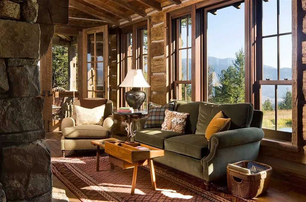 rustic family room