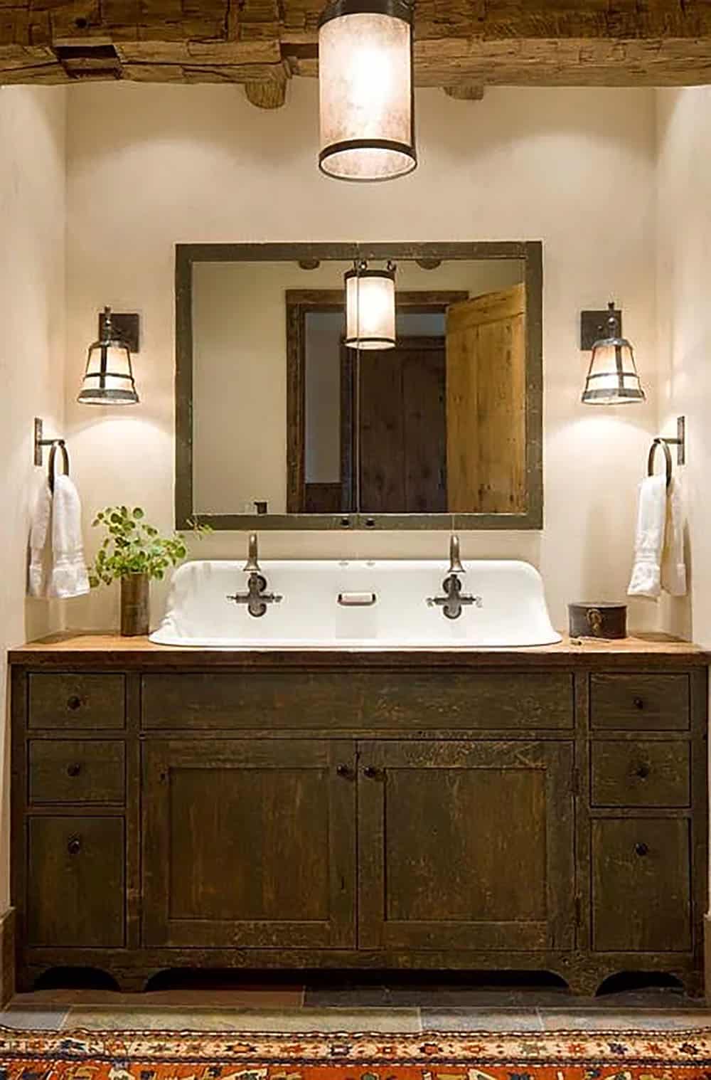 rustic bathroom vanity