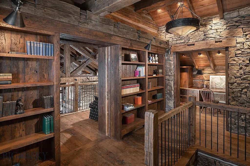 rustic upstairs hallway