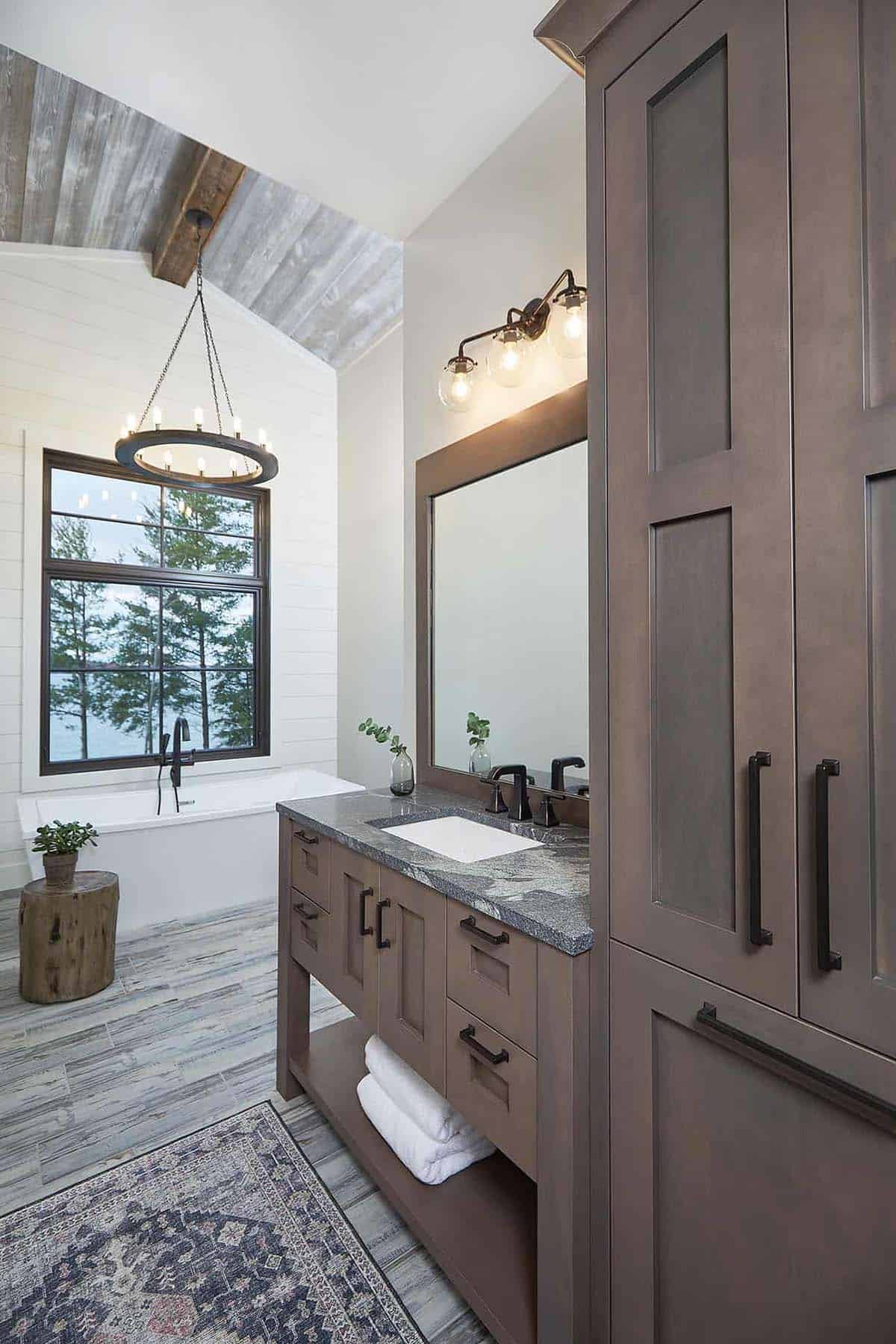 modern mountain style bathroom