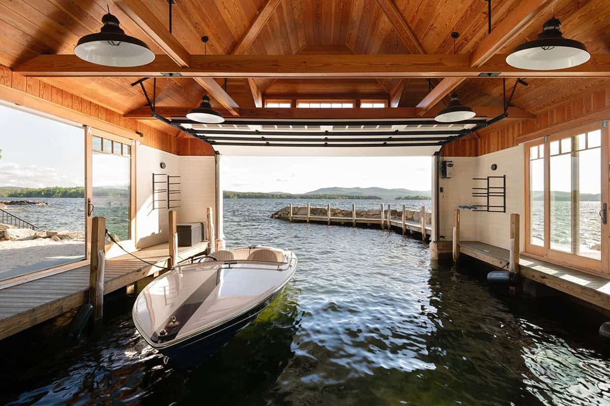 boat house on lake winnipesaukee 