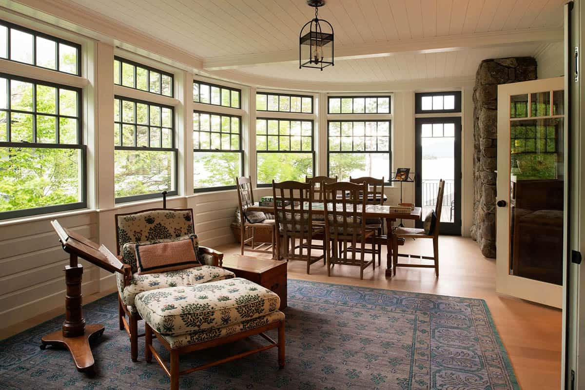 contemporary screened porch