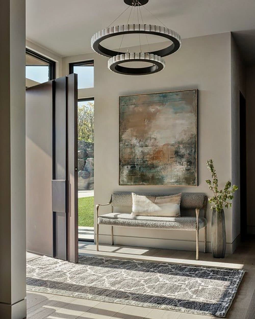 organic modern home entry