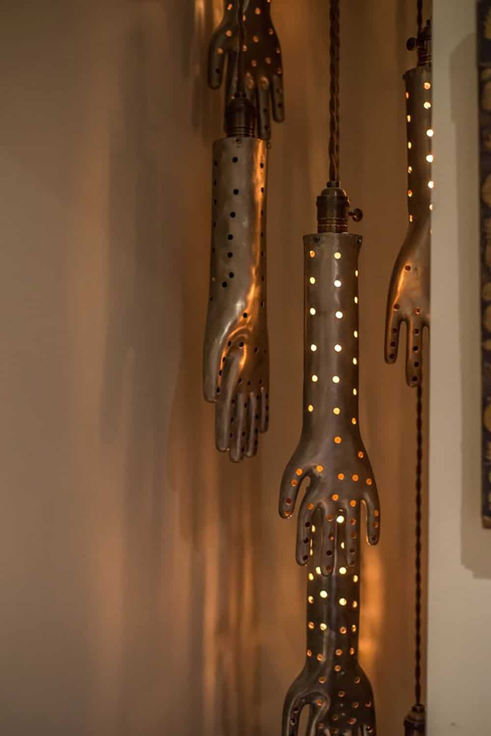 modern light fixture detail