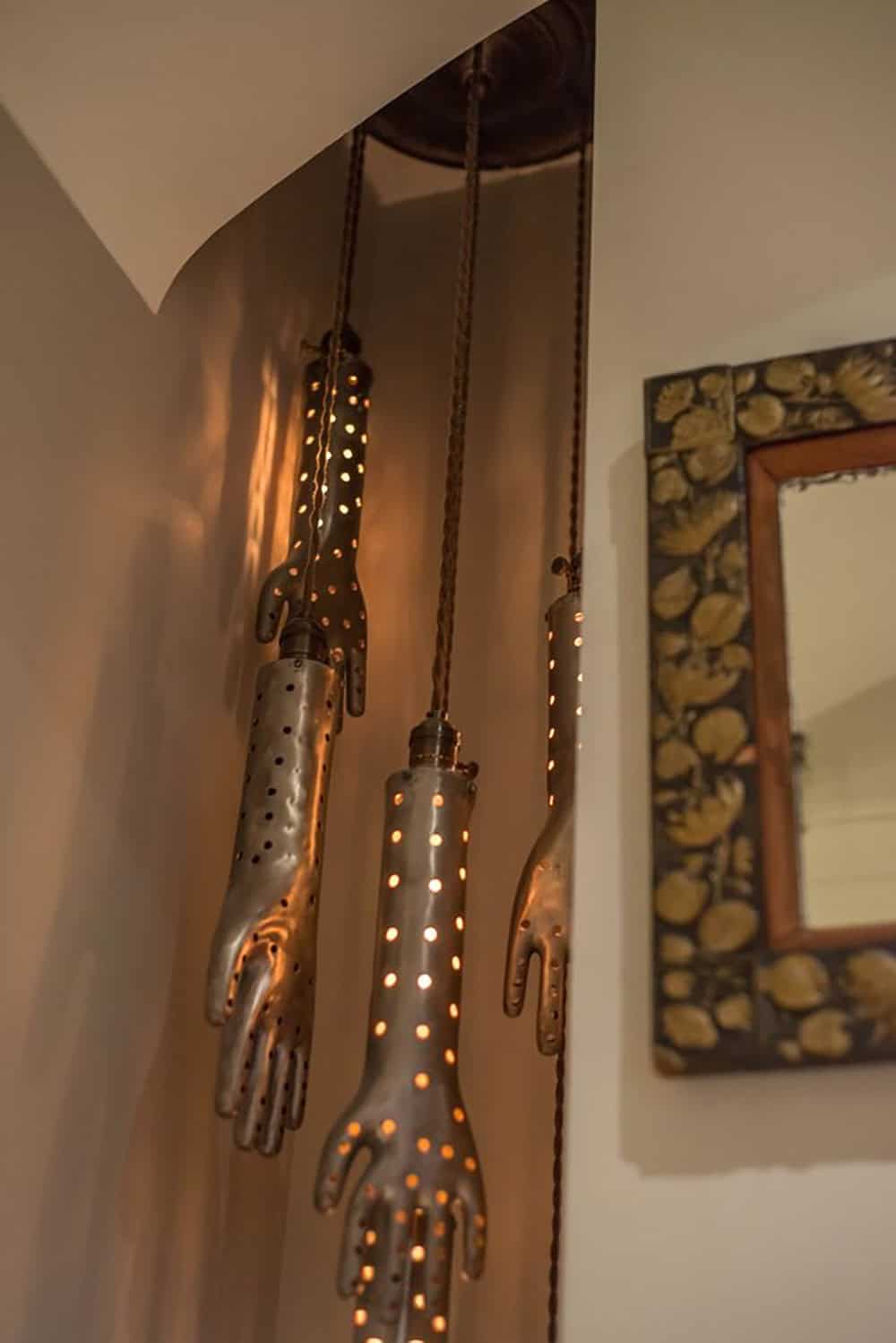 modern light fixture detail