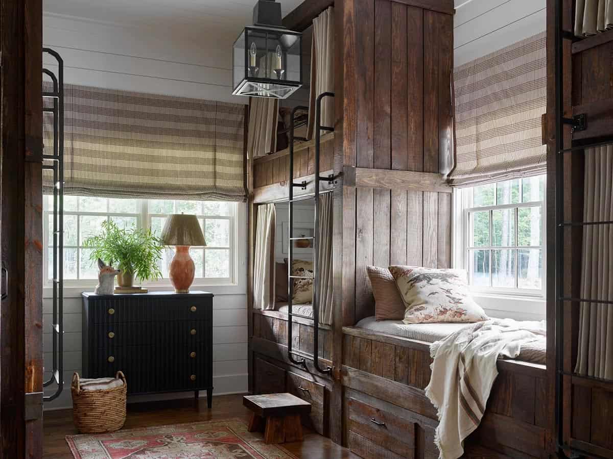rustic modern bunk bedroom