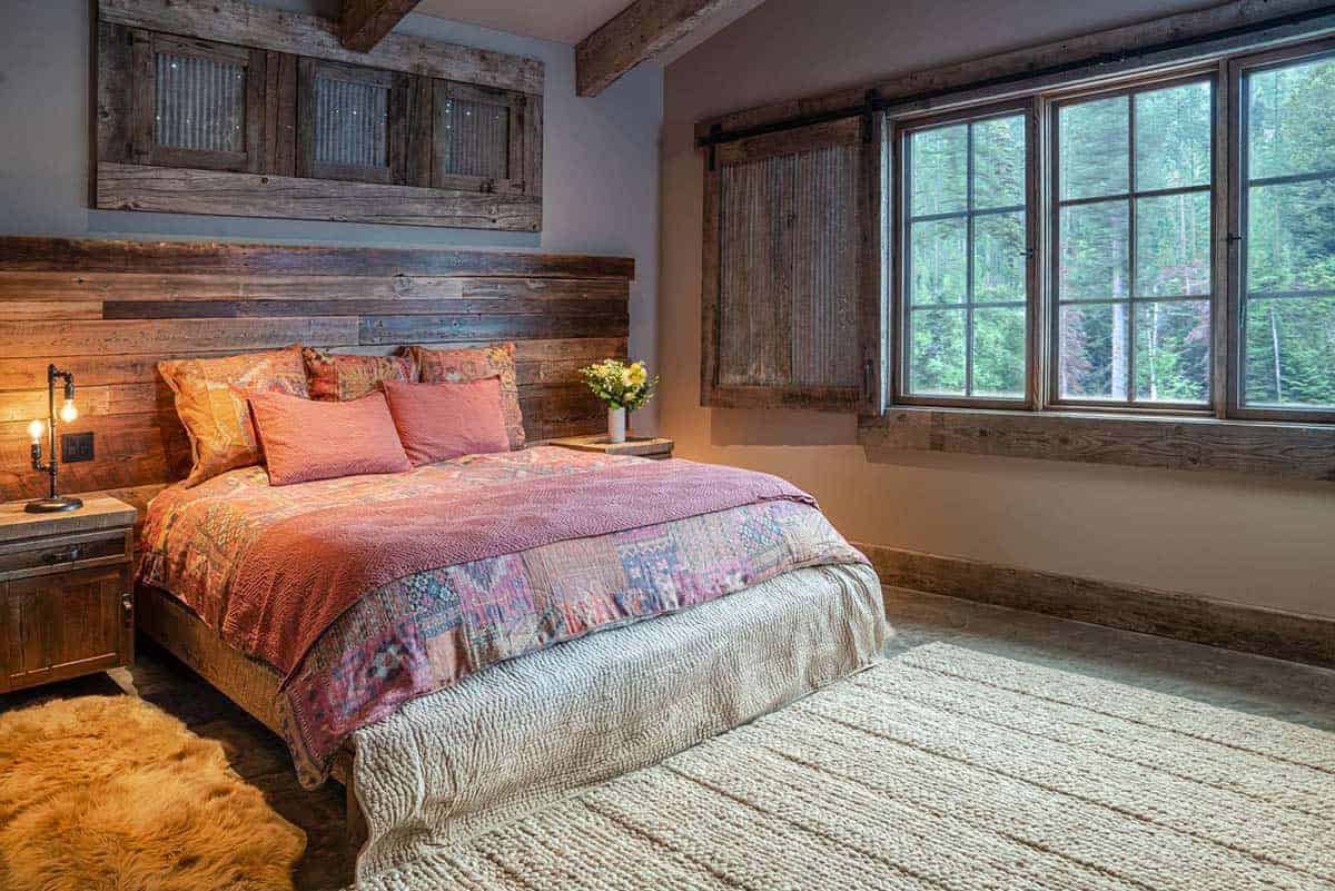 rustic modern barn-style bedroom