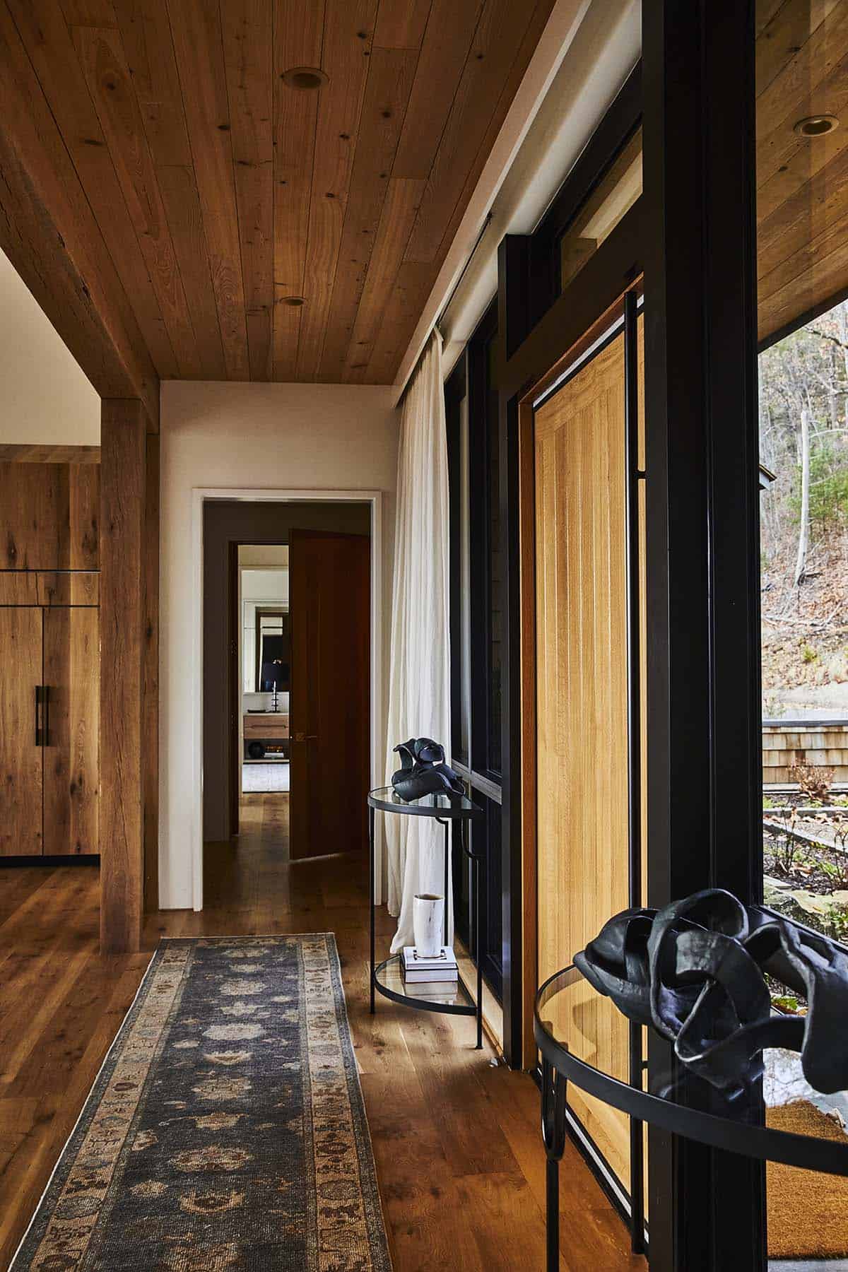 rustic modern mountain home entry