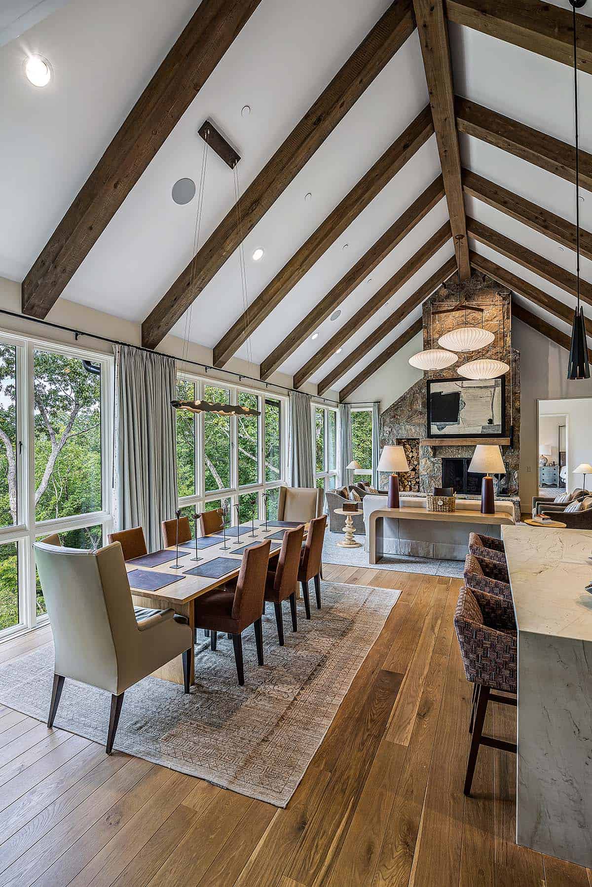 rustic modern dining room