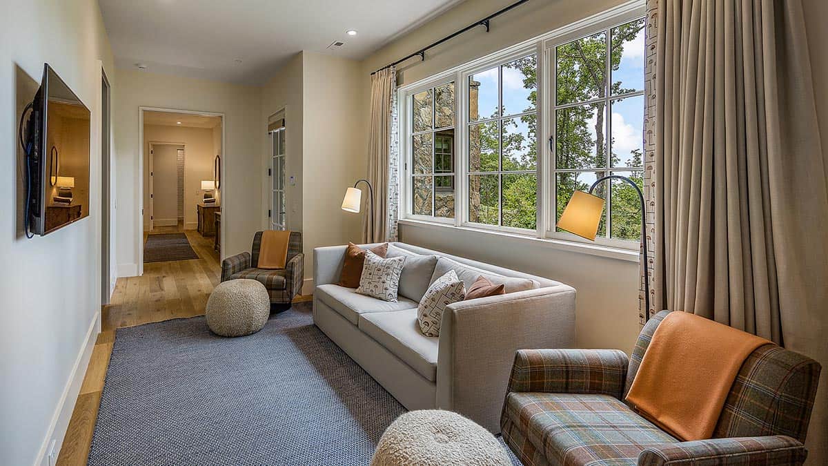 rustic modern family room