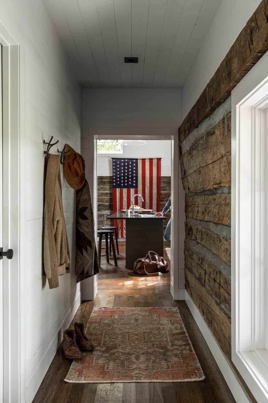 farmhouse style hallway