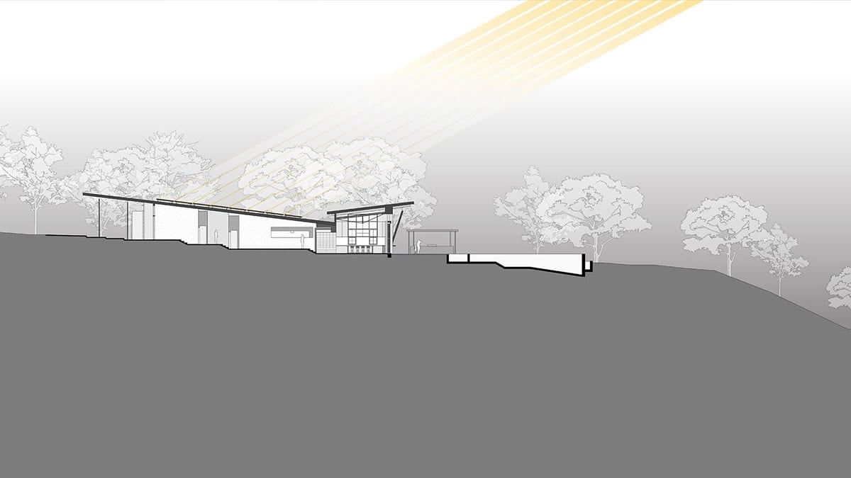 modern home section plan