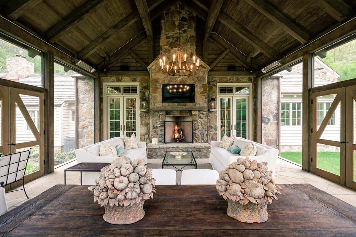 farmhouse style covered porch