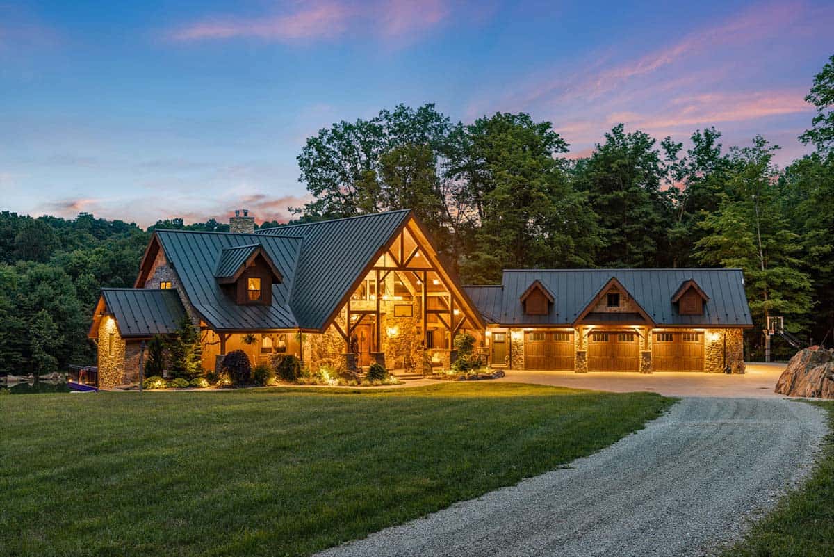 timber frame house exterior