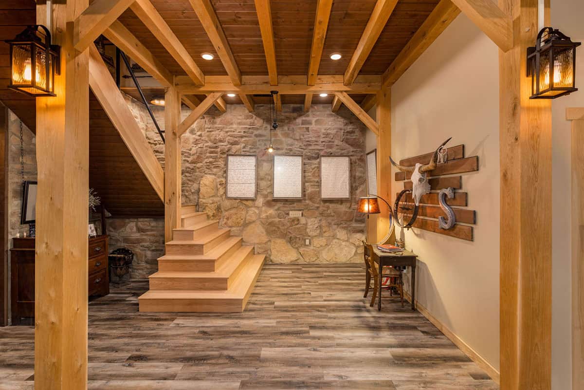 rustic staircase