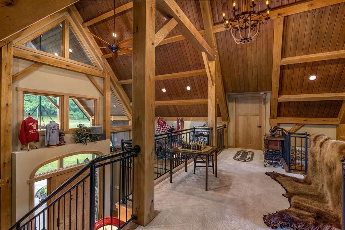 rustic upstairs hallway