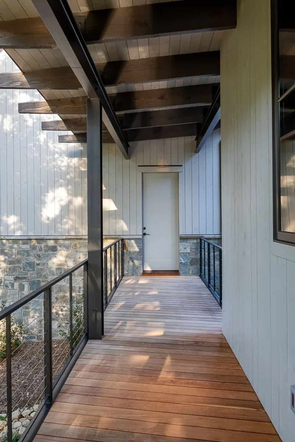 traditional lake house exterior entry