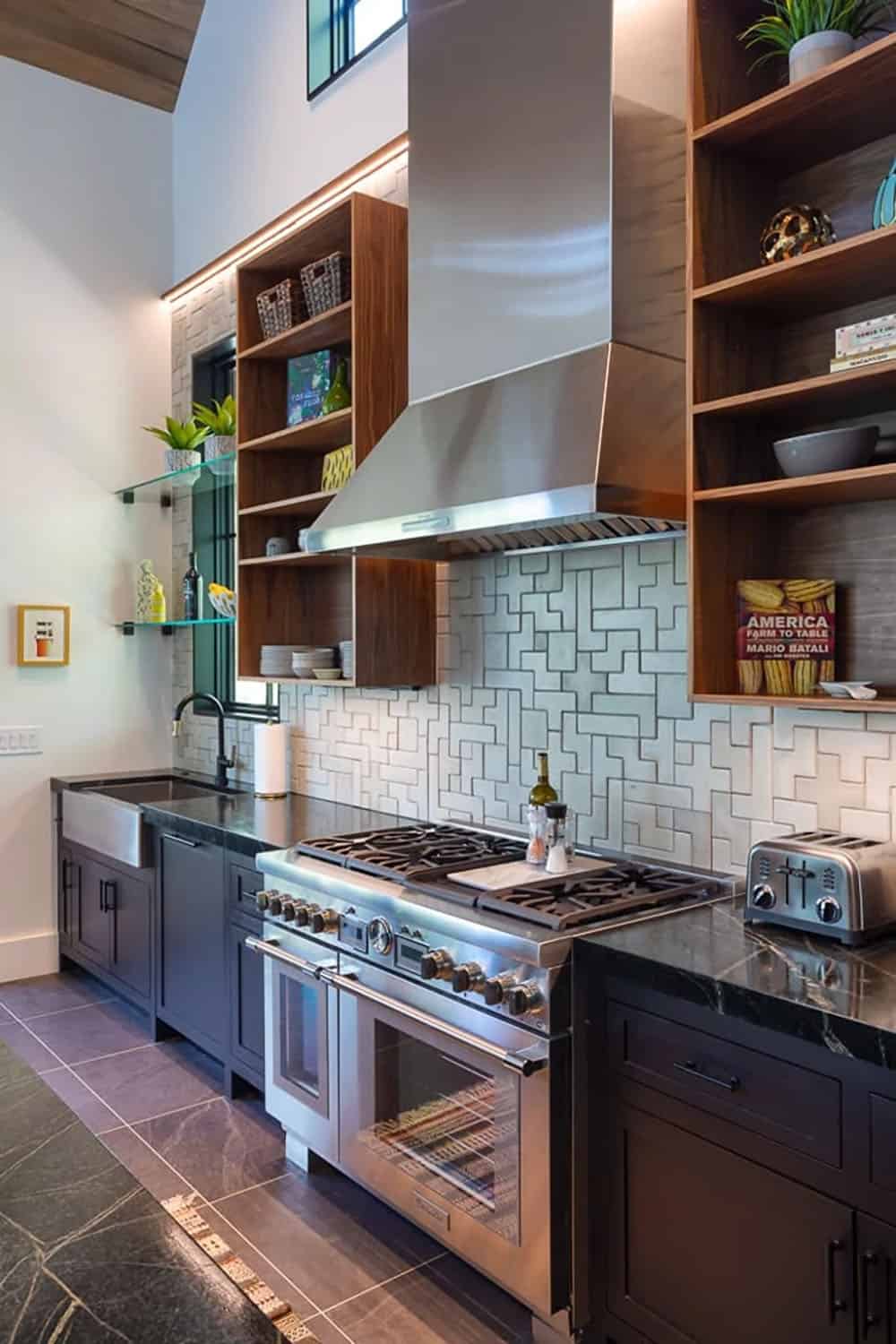 modern kitchen range wall