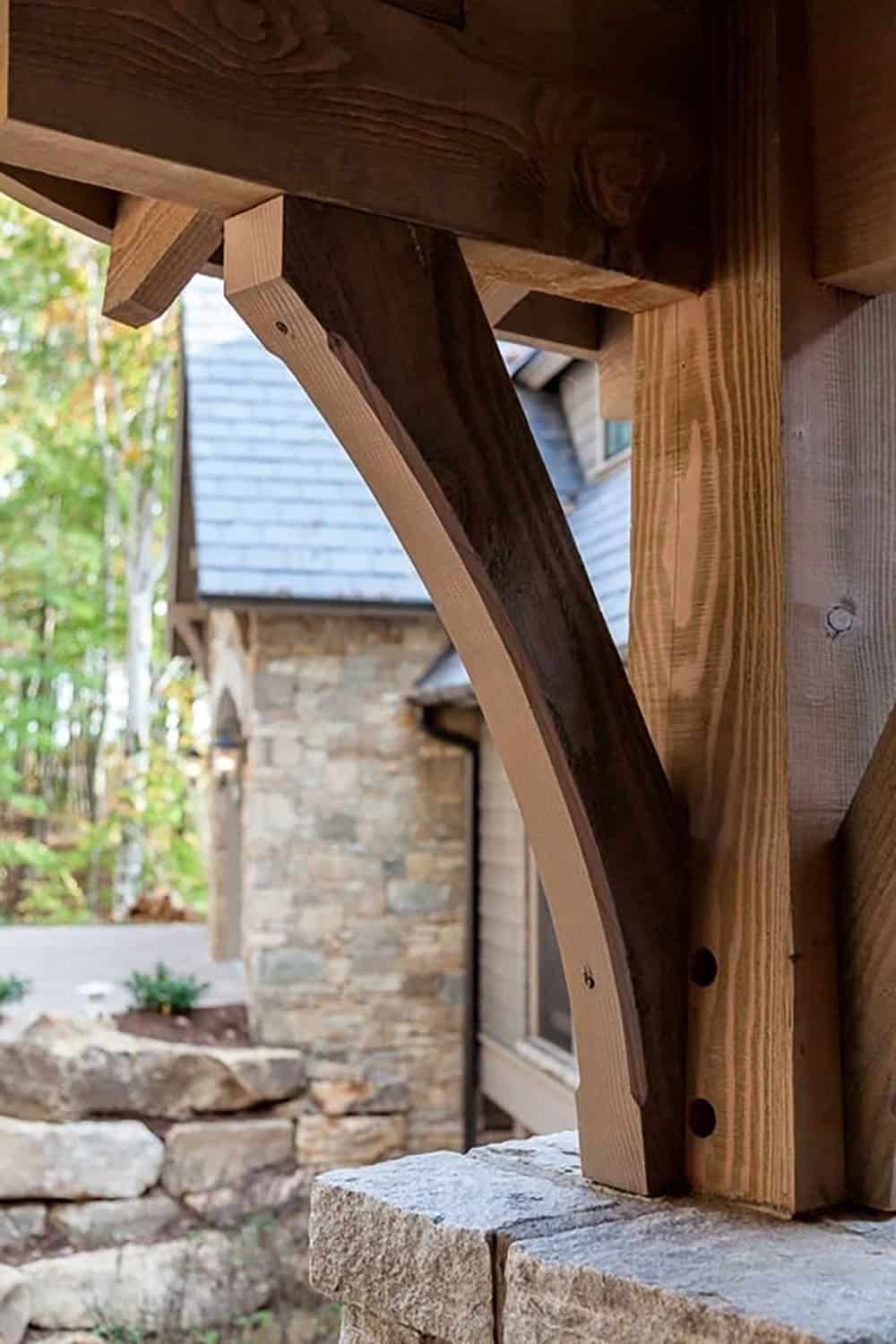 traditional style lake house exterior