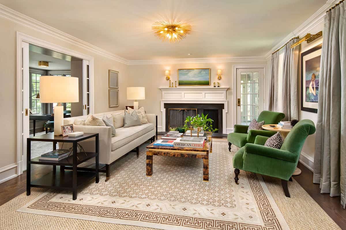 transitional style living room