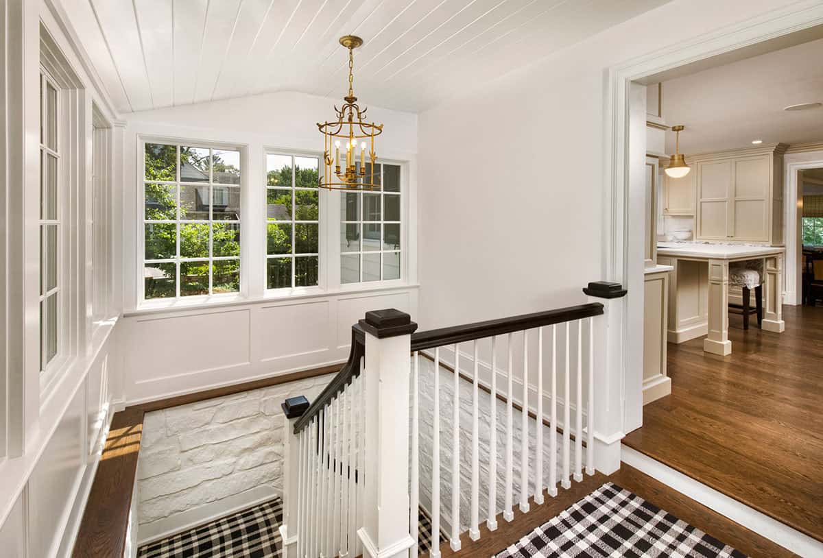 transitional style staircase