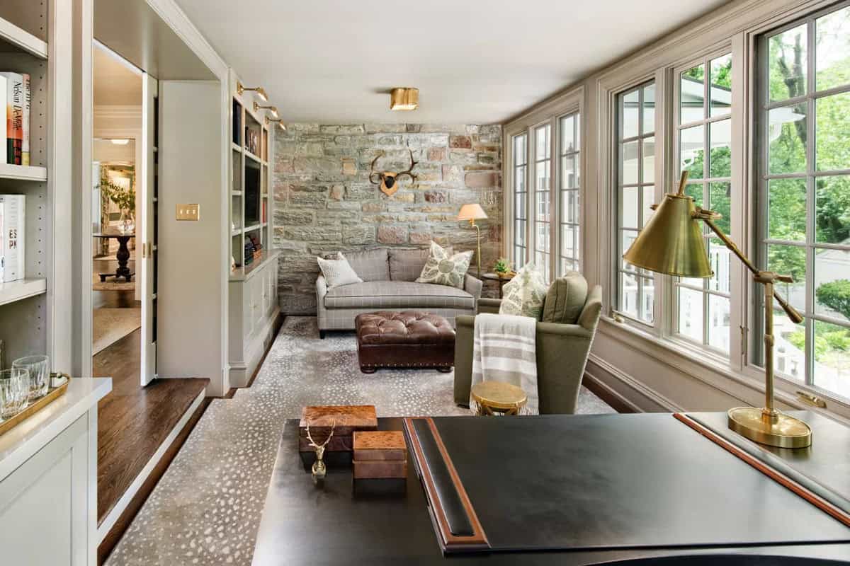 transitional style home office
