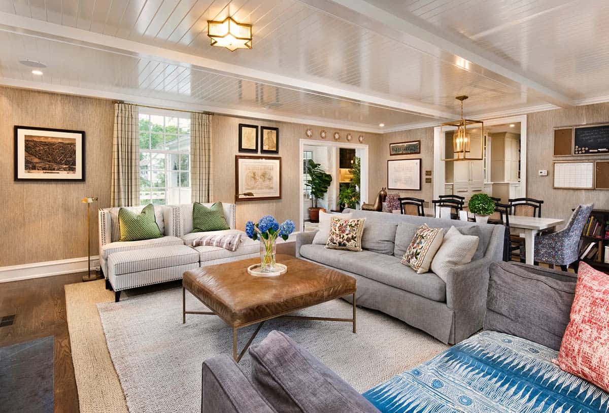 transitional style family room