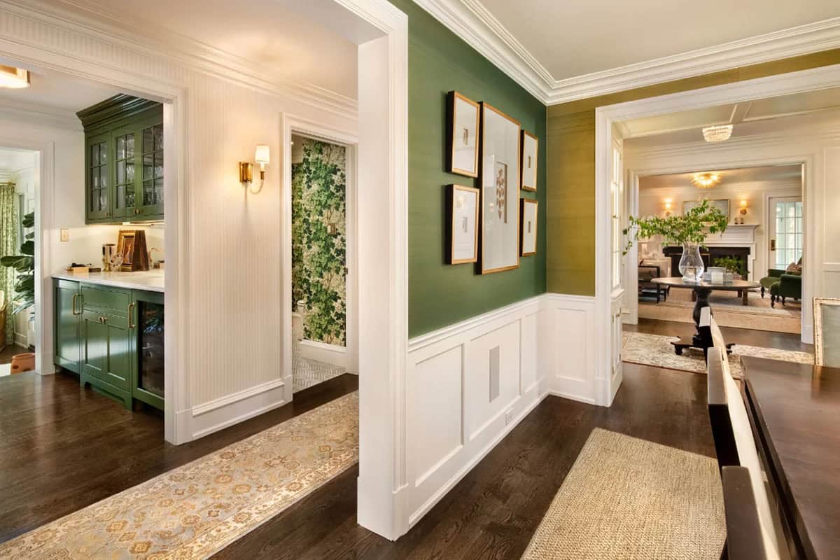 transitional style hallway