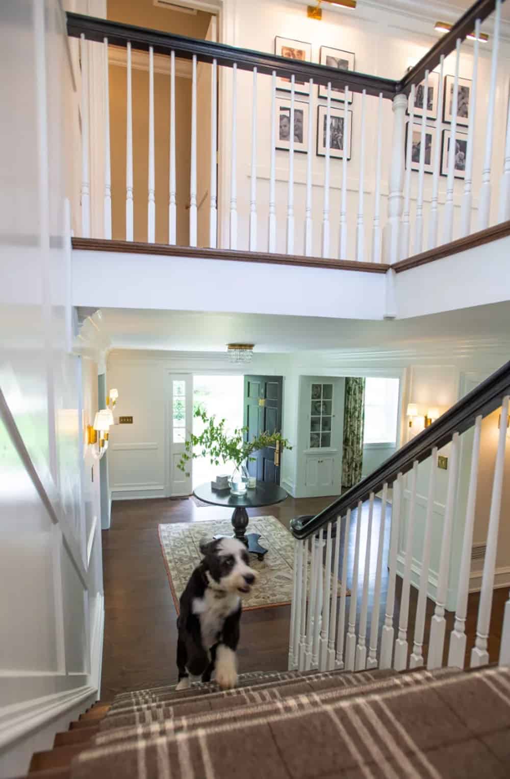 transitional style staircase