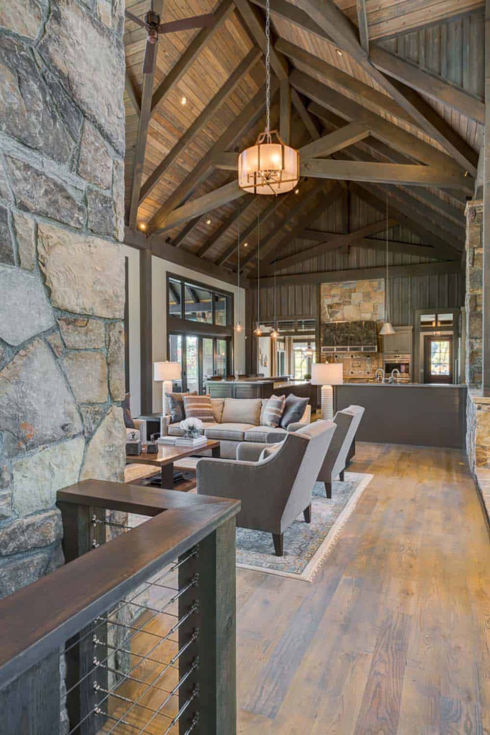 modern rustic living room