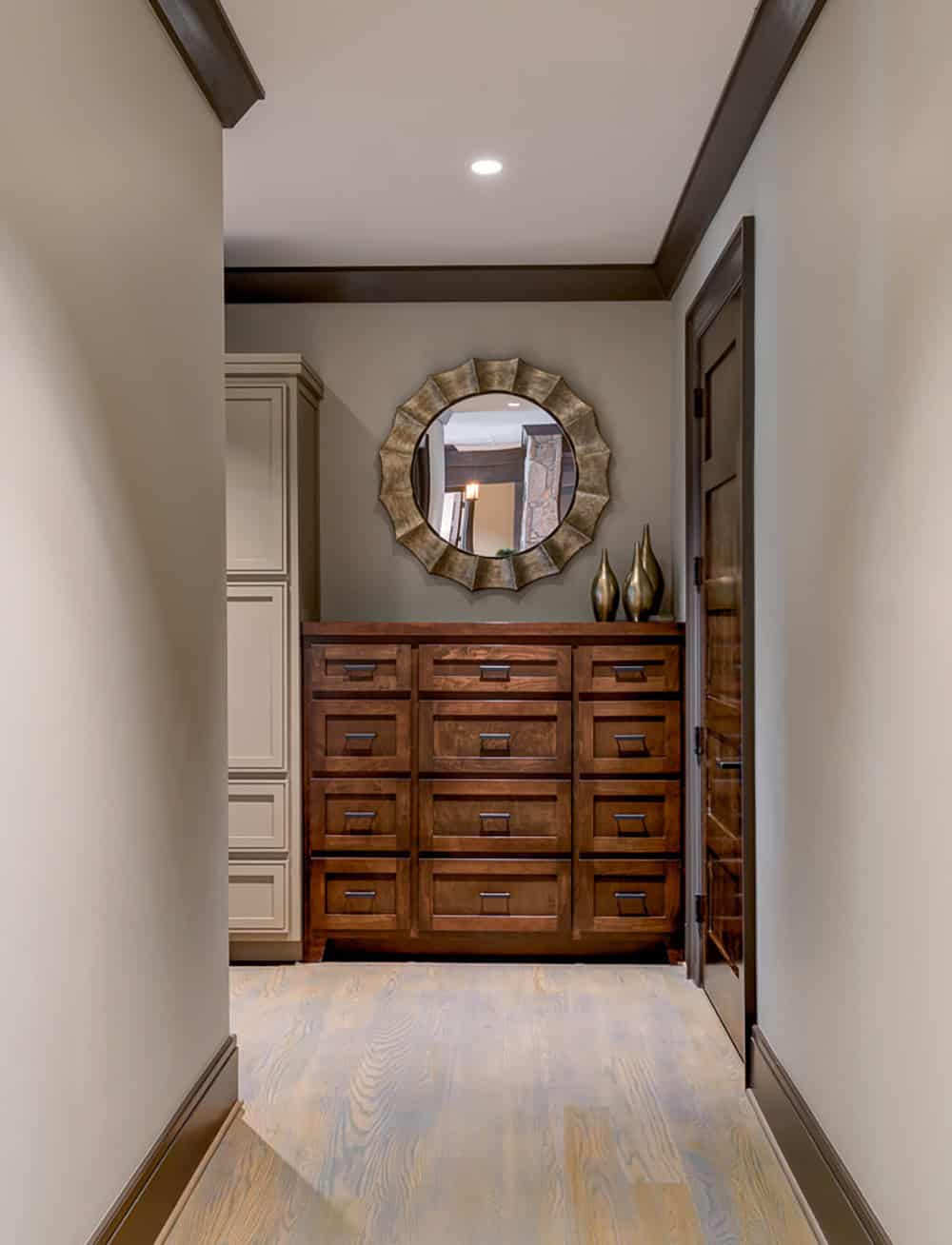 modern rustic bedroom entry