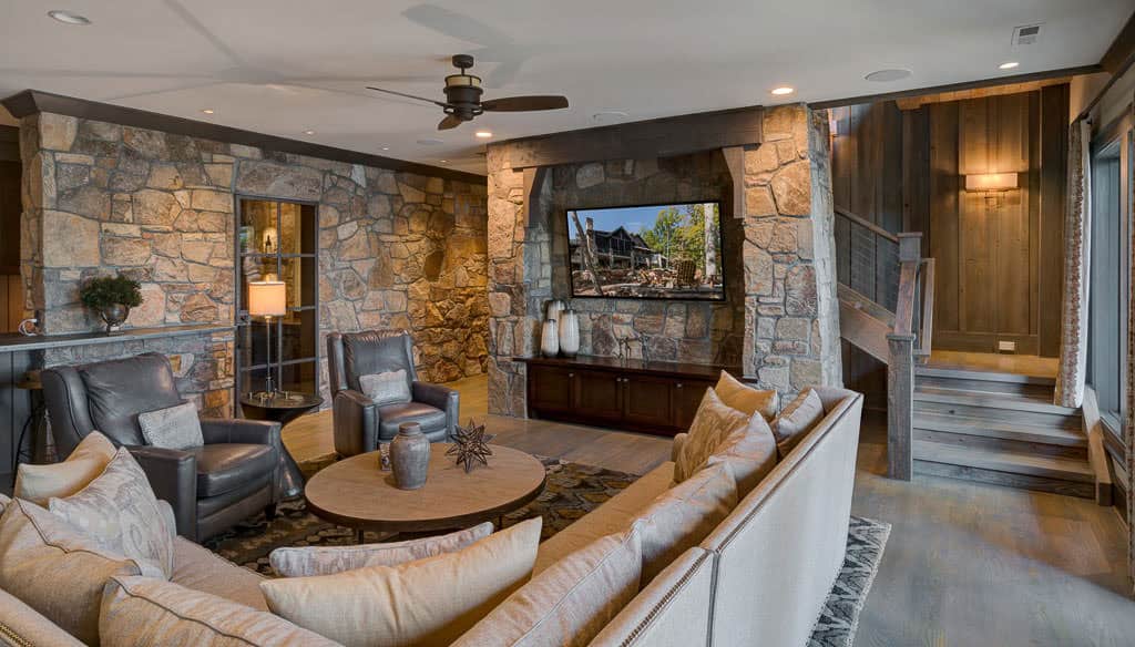 modern rustic family room