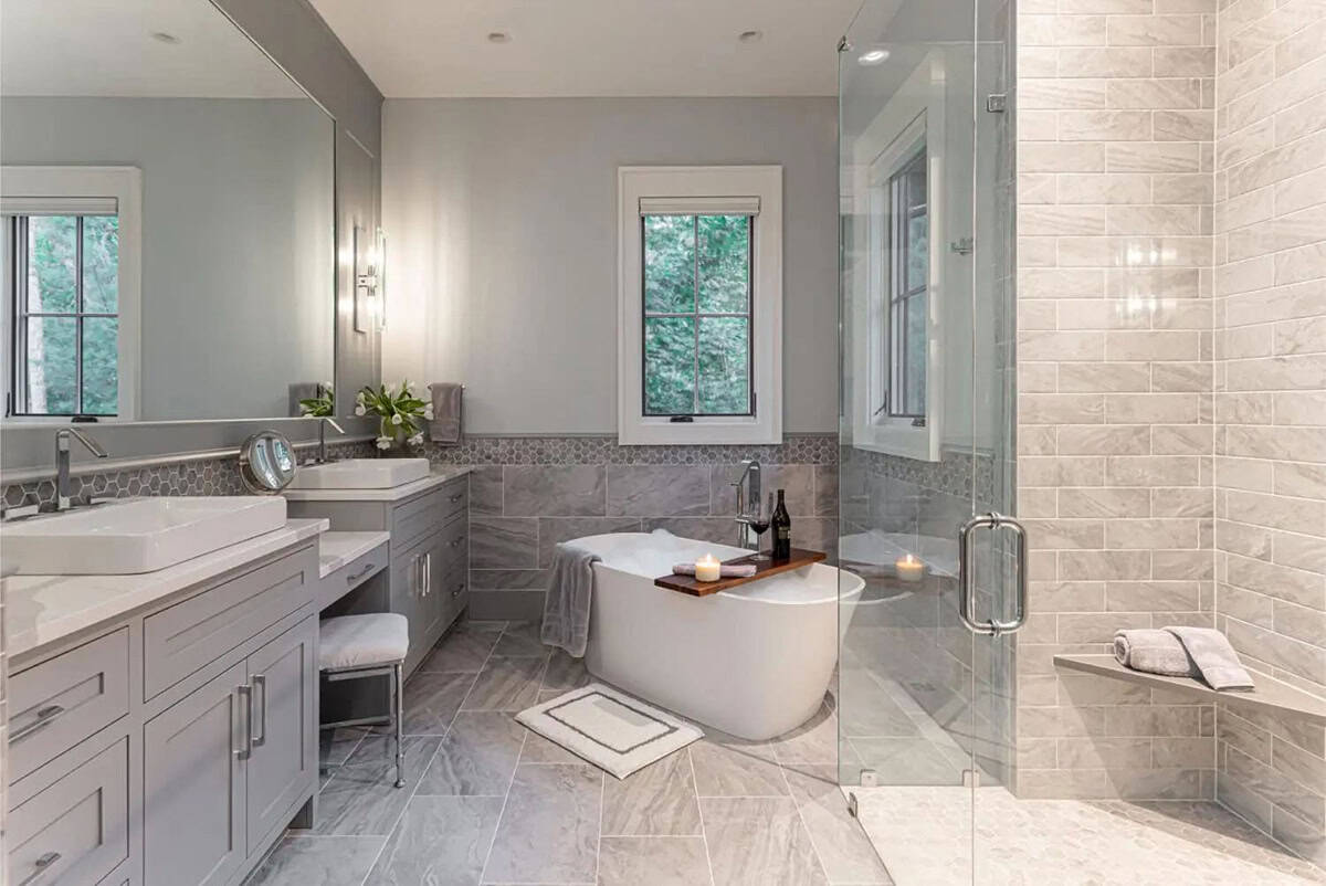 transitional style bathroom
