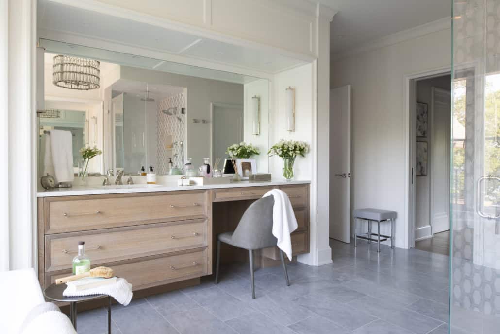 transitional style bathroom vanity