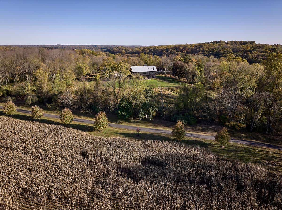 charred barn house exterior