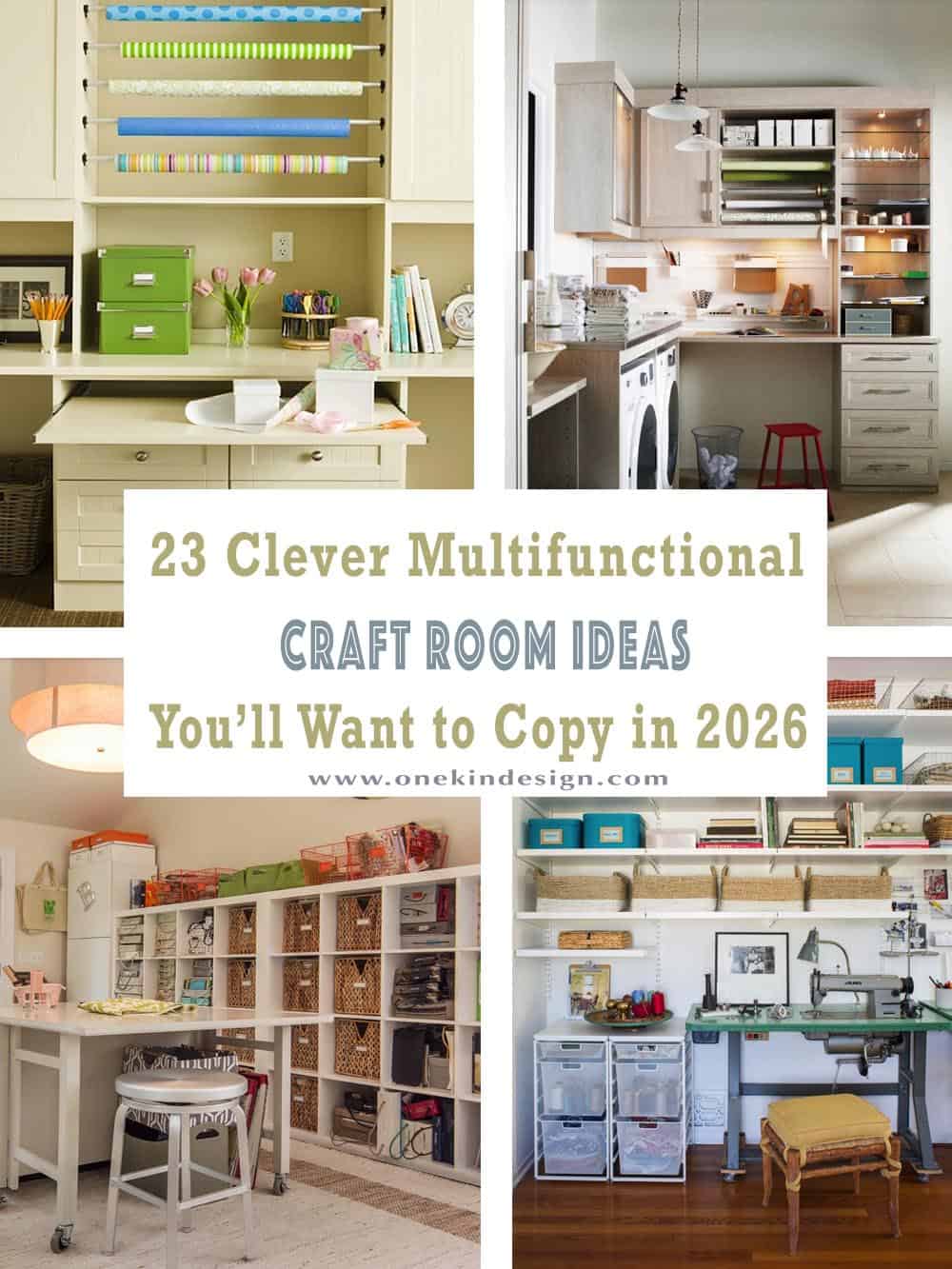 clever multifunctional craft room design ideas