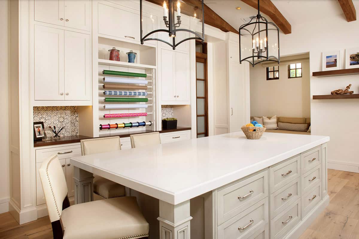 Transitional Home Office and craft room