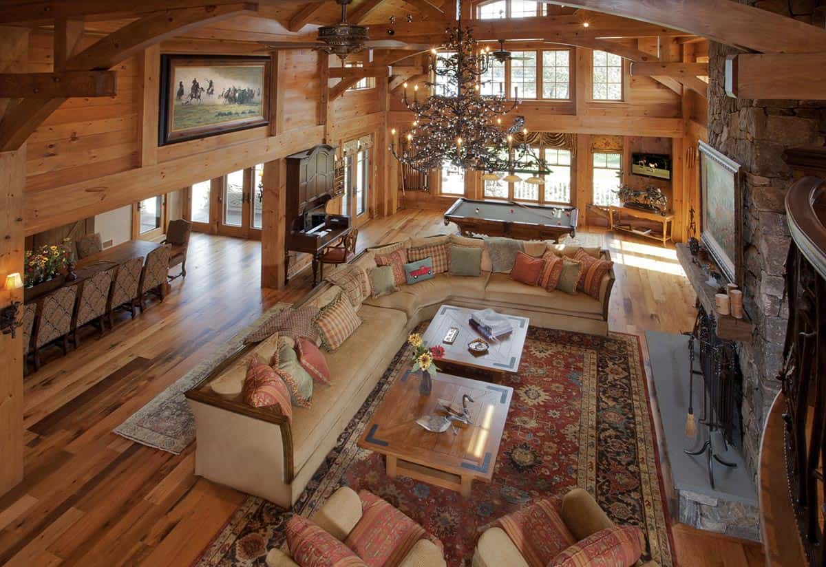 Dining Room and Living Room View from Loft